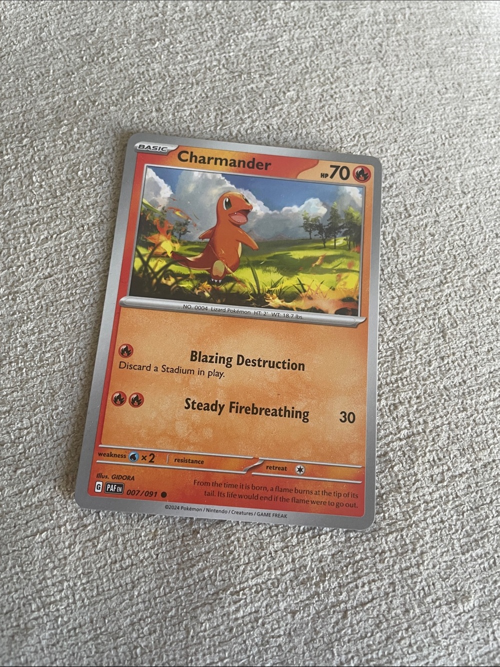 Charmander Pokémon Card